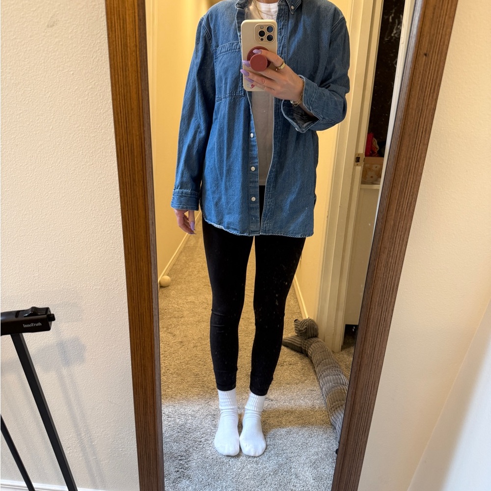 Madewell Vintage-style Button-Front Denim Shirt Jacket - Blue - Picture 4 of 4